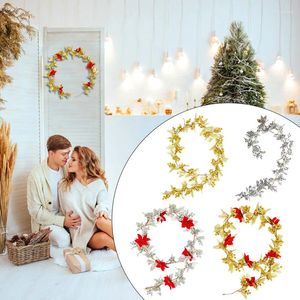 Decoratieve bloemen 1pc Kunstmatige gesimuleerde bessenrotan Kerstornament Rode bonen Imitatie Tuinplanten Feest Wanddecoratie Hanger