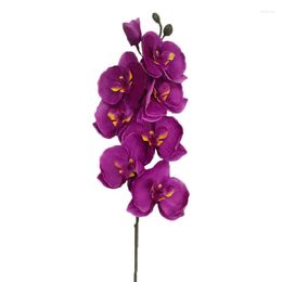 Fleurs décoratives 1pc mariage artificiel 8 têtes plantes papillon orchidée tissus non tissés Bouquet Simulation fausse fleur décoration de la maison