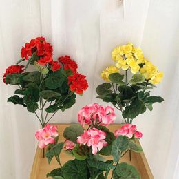 Fleurs décoratives 1pc bégonia fleur plantes artificielles pour mariage bouquet de mariée décoration murale à la maison bonsaï hydrangea