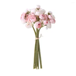 Fleurs décoratives 1pc Camélia Ornement Fleur Décor Mariage Simuler Pour Fête Petite Amie