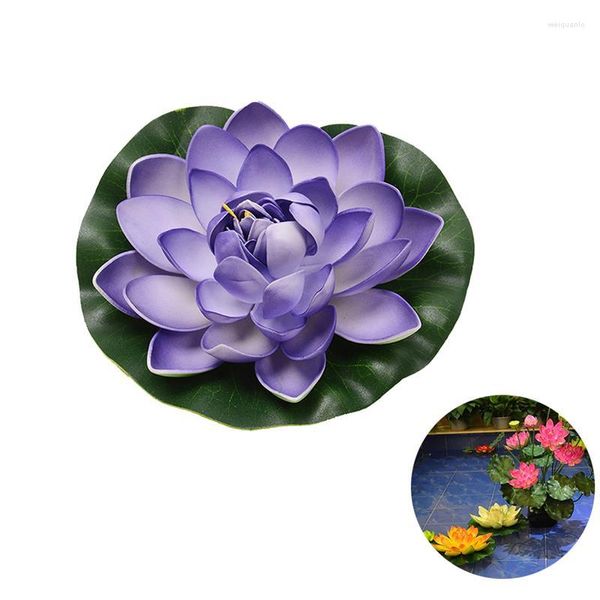 Fleurs décoratives 1pc charmante fleur artificielle mousse plante faux flottant avec feuilles de lotus arrivée