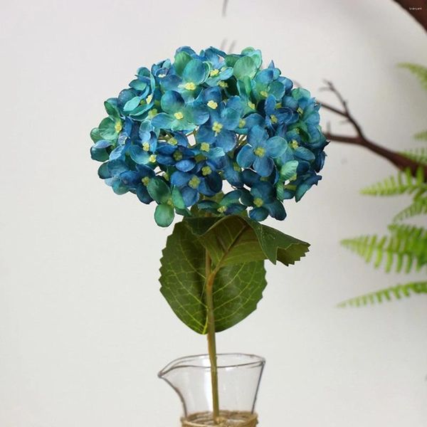 Flores decorativas 1 PC Blue oscuro Simulación Simulación Bouquet Dandelion Thorn Ball Home Wedding Flower Floral 2024