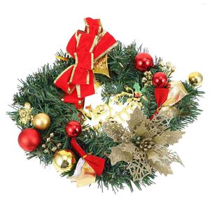Flores decorativas, 1 pieza, delicado colgante de Navidad, puerta, pared, corona, adorno, decoración colgante de Navidad para el hogar