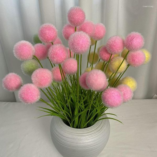 Fleurs décoratives 1pc Flocker Hair Simulation Fleur Fleur Artificiel Plant Mariage DÉCOR DÉCOR DE MARCHIER CALL