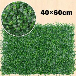 Fleurs décoratives 1pc mur vert 40 60cm murs de plantes artificielles feuillage haie tapis d'herbe panneaux de verdure clôture 40x60cm suspendus