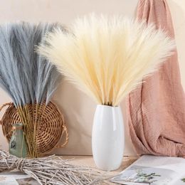 Decoratieve bloemen 1 st Mini Wedding Reed Grass Artificial Flower Simulation Bouquet Office Table Home Room Decoration Festival Party Props