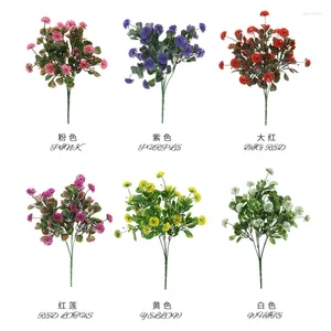 Decoratieve bloemen 1 st mint bloem kunstmatige boeket pe foam nep voor huwelijksceremonie decor huistuin