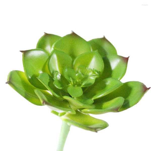 Fleurs décoratives 1 pc Ornements Réalistes Plantes Florales Artificielles Succulentes Feuillage Lotus Pour La Maison Jardin Décor