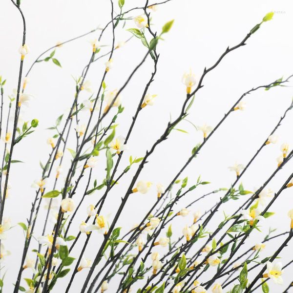 Fleurs décoratives 1 pc fleur de pêcher en plastique fleur artificielle branche pour la maison salon Arrangement décor Long faux