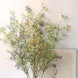 Fleurs décoratives 1pc Plastique Gypsophile Plantes artificielles pour DIY Home Arrangement floral Matériel de mariage Party Flower Wall Decor Fake
