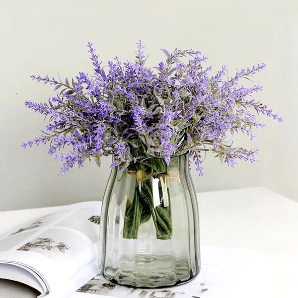 Flores decorativas 1 PC Purple Artificial Lavender Ramo