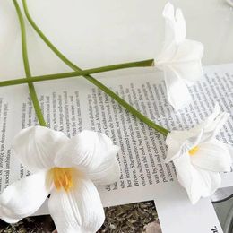 Fleurs décoratives 1pc réel touche main sensation pu ouverture tulip bouquet de mariée arrangements floraux matériaux mate