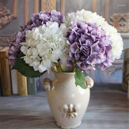Fleurs décoratives 1pc Silk Single Hortensia Artificiel pour le mariage Accessoires de décoration de maison mariée Holding DIY Craft de Noël couronne