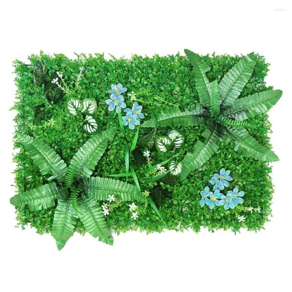 Fleurs décoratives 1pc pelouse simulée verte artificiel tapis de gazon faux gazon de jardin décor bricolage micro-paysage pour sol