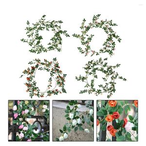 Fleurs décoratives 1pc Simulated Bud Vine Rose Wall Decoration Garland Interior 178 cm Décorations artificielles Accessoires