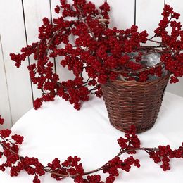 Fleurs décoratives 1pc Simulation de Fortune Fruit Idea Vine adaptée à la maison de Noël Restaurant des activités de plein air