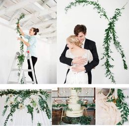 Fleurs décoratives 1 pièce, Simulation de feuilles de saule, vignes, ameublement de maison en rotin, décoration de mariage