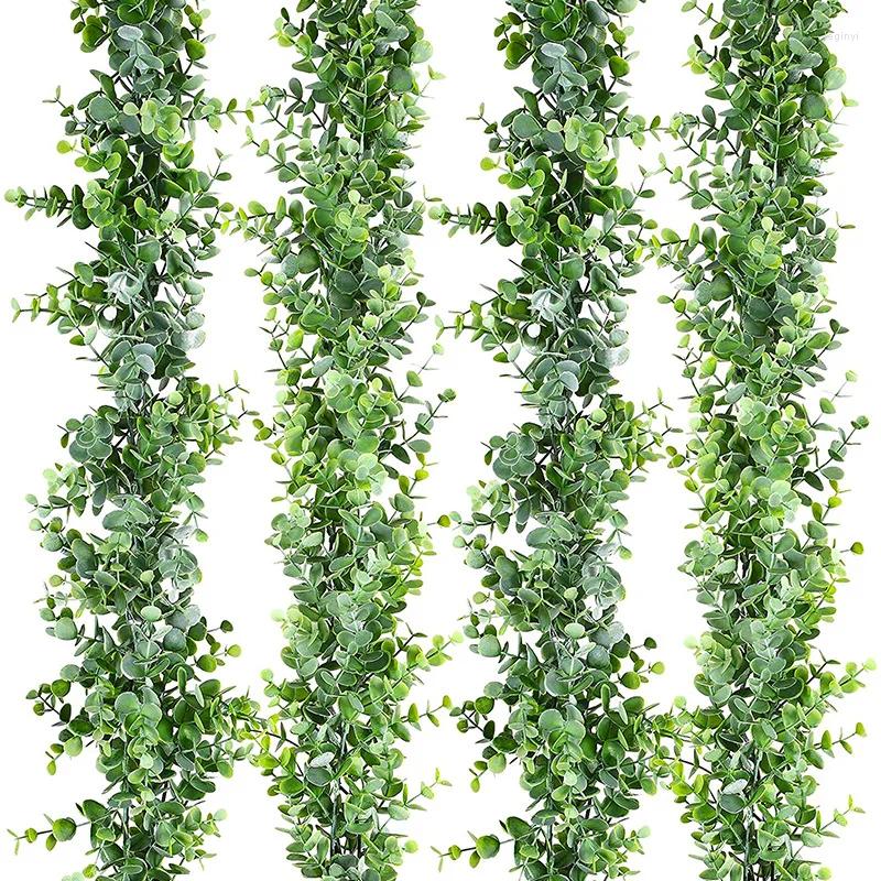 Decoratieve Bloemen 1 stks 1.8 M Kunstmatige Eucalyptus Planten Rotan Bruiloft Home Decor Groene Plant Bladeren Gras Tuin Decoratie