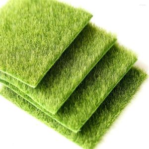 Fleurs décoratives 1 pièces 15 cm simulation de prairie artificielle mousse pelouse gazon faux tapis d'herbe verte tapis bricolage micro paysage maison sol