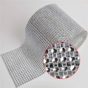 Decoratieve bloemen 1 stks 900 cm 12 cm Bling Diamond Mesh Trim Wrap Cake Roll SHINESTONE KRISTAL LIBBONS Kerstjaar Geschenkbruilig Decor