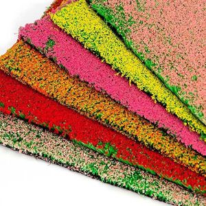 Fleurs décoratives 1 pièces prairie artificielle avec déchiqueté 30g coloré sur Simulation tapis de gazon de pelouse 10 couleurs bricolage Micro paysage