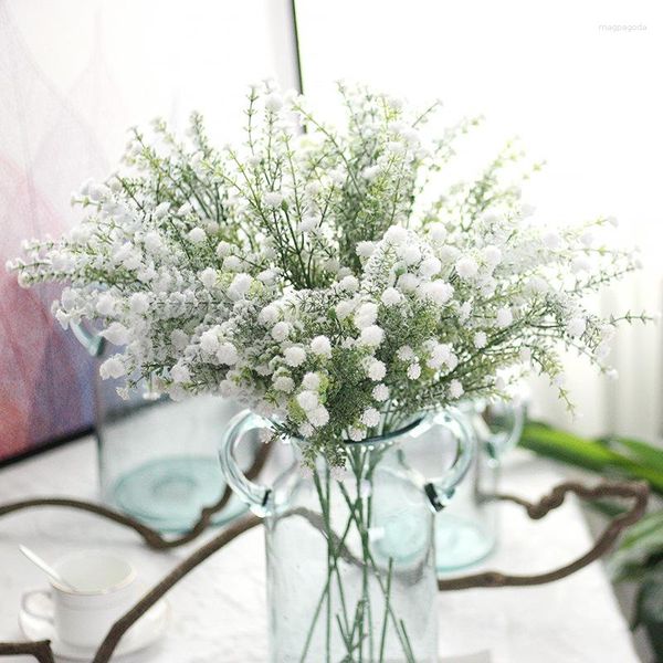 Fleurs décoratives 1 pièces Gypsophile artificielle fausse plante en soie pour la maison fête de mariage produits de décoration de noël