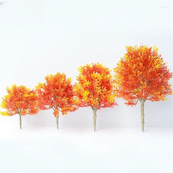 Fleurs décoratives 1 pièces modèle de construction arbre jardin Micro paysage Simulation plastique érable fait à la main Table de sable Mini aménagement paysager