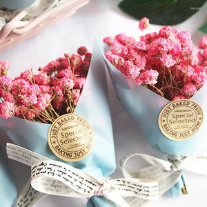 Decoratieve bloemen 1 stks gedroogd gipsperren Mini -boeket voor bruiloft Candy Box Pack Gift Home Decoratie Pography Props droge bloem