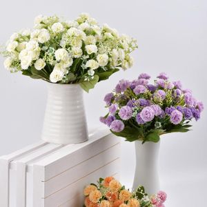 Fleurs décoratives 1 pièces bourgeons de fleurs petit clou de girofle Mini hortensia oeillet décoration soie maison doux faux mariage Decora.
