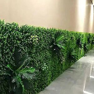 Flores decorativas 1pcs decoraci￳n del hogar planta artificial c￩sped c￩sped jard￭n de pared falsa decoraci￳n interior al aire libre el vest￭bulo