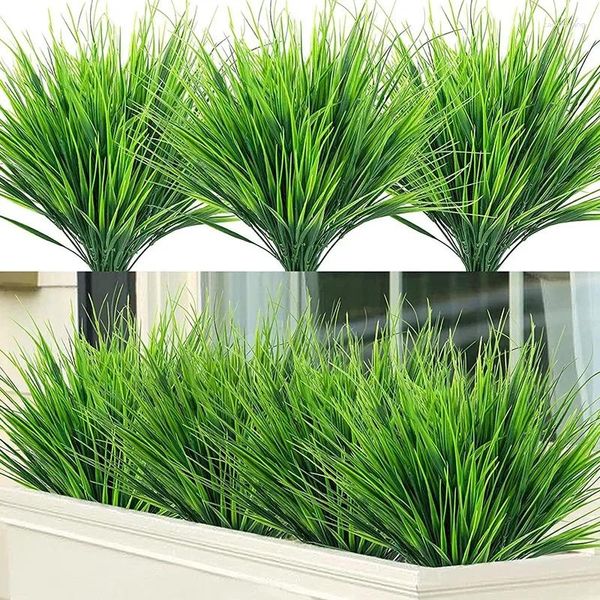 Flores decorativas 1 PCS Simulación Grass 7-Fork Spring Decoraciones de primavera Carga Florencia Decoración hortícola