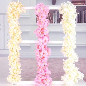 Fleurs décoratives 1pcs Simulation Wisteria Fleur Fleur Vinée artificielle Hortensia Hortensea Roard DIY DÉCORATION DE MELADE MUR PROSIBLE EL 2 M