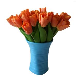 Decoratieve bloemen 1 stks The Pu Tulip Artificial Flower Real Touch Bouquet Fake For Wedding Decoration Home Party Decor