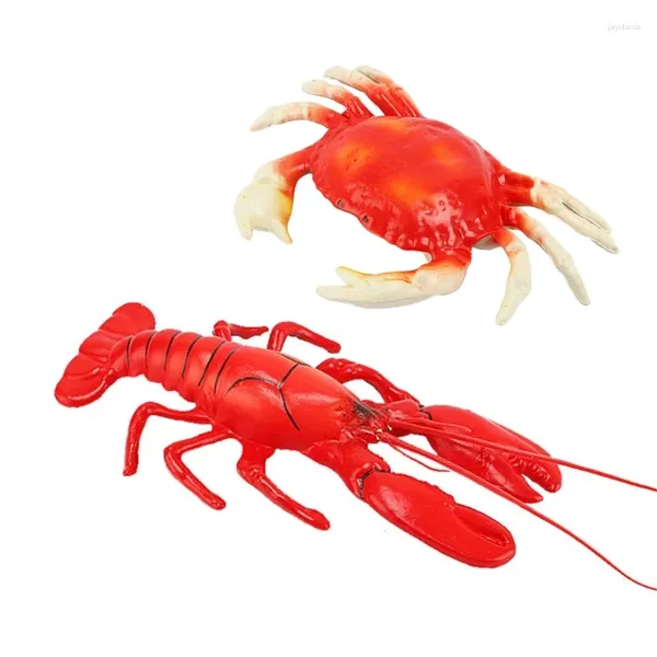 Fleurs décoratives 1set modèle de homard artificiel amusant faux homards pour la fête