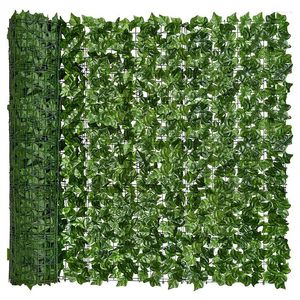 Decoratieve bloemen 1x3m kunstmatige klimop hegpanelen groen blad privacy hek gras muur voor thuis buitentuin balkon decoratie nep