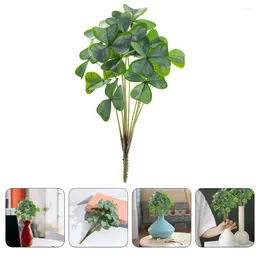 Decoratieve bloemen 2 Bunch Flower Artificial Plant Branch Leaf Party Decors Silk Fake Shamrock voor vaasbewegingenmateriaal