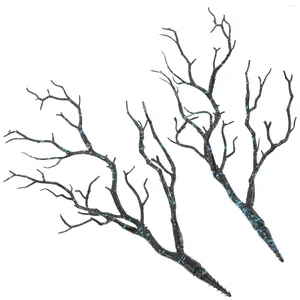 Fleurs décoratives 2 pcs Branche d'arbre artificiel vintage décoration intérieure décoration sèche décoration de fausses branches séchées accessoires morts ménage