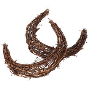 Fleurs décoratives 2 PCS BRANCHE ROTAN GARLAND CHEPTEUR DE DROIS GRAPEVINE COURDE