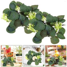 Fleurs décoratives 2 PCS CANQUESTICK GARLAND GRECEERIER DÉCOR DE NORI