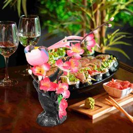 Fleurs décoratives 2 pièces, décoration d'assiette, plante de Restaurant Sushi, ornement artificiel, décorations en plastique, ornement Sashimi