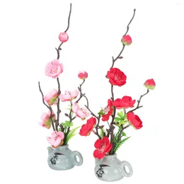 Fleurs décoratives 2 PCS Décoration Restaurant accessoires Tables