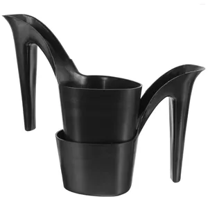 Fleurs décoratives 2 Pcs Talons Hauts Pot De Fleur Embellissements Petits Pots Plantes D'intérieur Jardinières Conteneur En Plastique