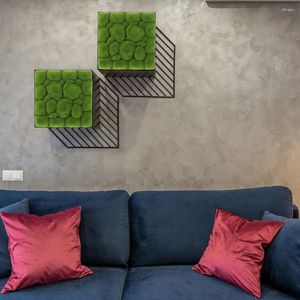 Decoratieve bloemen 2 pc's indoor kunstmatige mos paneel decoraties tuin ornament mat nep turf micro scène