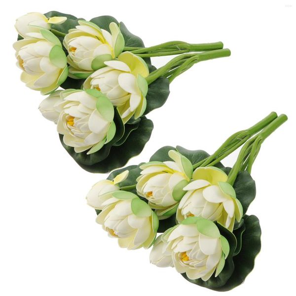 Fleurs décoratives 2 Pcs Lavande Artificielle Faux Arrangement De Fleurs Bouquet De Mariage Réaliste Po Props