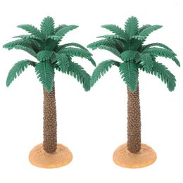 Flores decorativas 2 pcs planta en maceta simulación de pvc cactus decorar árboles en miniatura palma