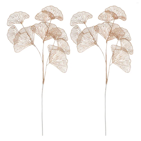 Fleurs décoratives 2 pièces plantes simulées décor faux verdure Bush ventilateur feuille choix en plastique tiges artificielles mariée