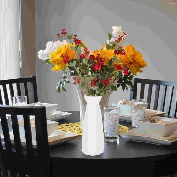 Fleurs décoratives 2 pièces Simulation fleur artificielle pics Vases décor à la maison accessoires tiges pour vacances faux ornement en plastique mariée