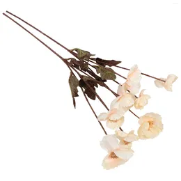 Fleurs décoratives 2 pcs Tulip Artificial Flower Bride Retro Home Decor Faux Silk Tissu