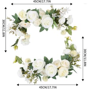 Decoratieve bloemen 2 pc's welkom bord bloemen swags herfst bruiloft voor decoraties ceremonie bruids douche centerpieces decor