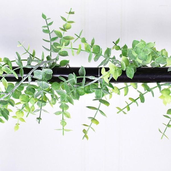 Fleurs décoratives 2 pièces plante artificielle eucalyptus fausses feuilles de vigne étagère